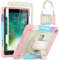 SEYMCY Kids Case for iPad 6th/5th Generation 2018/2017, iPad Air 2 Case 2014, iPad Pro 9.7 inch 2016, Shockproof Shockproof with Screen Protector, Rotating Stand & Hand Strap, Shoulder Strap, Pink