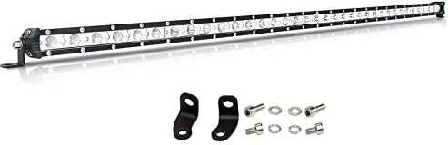 PICAA Led Arbeitsscheinwerfer 38 Zoll 108CM 180W einzelne Reihe Led Lichtbalken 12V Slim Led Zusatzscheinwerfer Bar Spot Flutlicht LED Arbeit Licht Bar für SUV Offroad ATV UTV Traktor 4x4 Auto