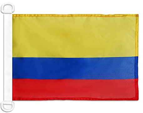 AZ FLAG Ecuador Civil Ensign Boat Flag 45x30 cm Plastic Rings | Outdoor and marine use Ecuadorian 12x18 in boat flag Pabellón civil Ecuador mesh polyester