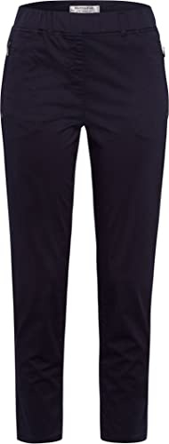 Raphaela by Brax Damen Lavina Zip 6/8 Super Light Cotton Hose, Navy, 34W / 30L EU