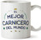 MUGFFINS Tazas para CARNICERO hombre - En Español - Mejor del Mundo - 11 oz / 330 ml - Regalo original y divertido