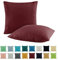 SHC by BaSaTex 2er Pack Jersey Kissenbezüge Kissenhüllen | Kopfkissenbezug aus 100% Baumwolle | 50x50 cm Dekokissen Bezug | Farbe Bordeaux Rot