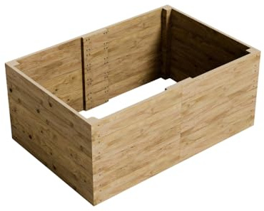 Conka Garden - Wooden Raised Bed Kit - Large Garden Planters for Vegetables, Herbs, Flowers – Start Growing Plants Earlier & Better - Durable & Resistant FSC Treated Timber 120cm L x 180cm W x 76cm H