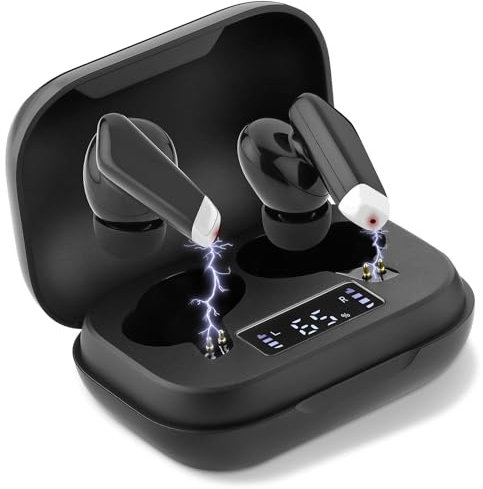 Auriculares amplificadores auditivos para adultos y personas mayores: Bluetooth, cancelación de ruido, ayuda personal para mejorar el sonido para TV, llamadas, música (negro)