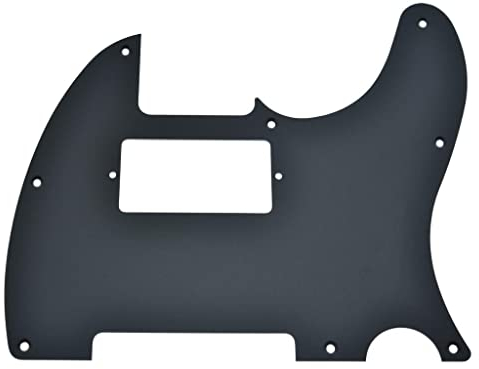Dopro Tele Humbucker-Schlagbrett, 8 Löcher, mattes Aluminium, eloxiert, TL-Plektrumschutz, Kratzplatte für USA/Mexiko, Telecaster, mattschwarz
