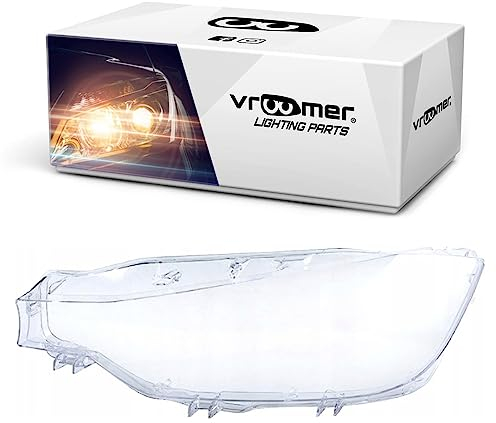 VROOMER Scheinwerferglas kompatibel mit BMW 3er F30 F31 Facelift 2015-2019 Lichtscheibe Scheinwerfergläser Frontscheinwerfer Streuscheibe links