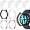 Jvchengxi Cover con Vetro per Samsung Galaxy Watch 6 40mm, 4+4Pezzi AntiGraffio PC Custodia + Vetro Temperato Protezione Schermo Pellicola Protettiva (Nero+Argento+OroRosa+Chiaro)