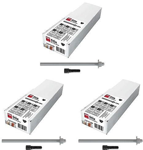 TOX Asta filettata Stix-VZ M8x110 mm, zincata, 10 pz, 070101101 (Confezione da 3)