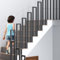 Barandilla Escalera Interior, Barandilla de Escalera en Forma de U, Barandillas Escaleras de Metal, con Tornillos, Barandilla Pasamanos para ático, Porche, Pasillo (45cm, Negro)