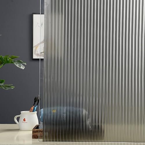Vinilos para Cristales Rayas Grises Oscuras Vinilo Adhesivo Cristal Proteger la Privacidad Vinilo Ventana Oficina Bano Hogar Vinilo para Ventanas Anti UV 40x200cm
