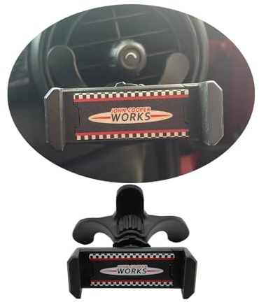 Generic Mini R55 R56 R57 R58 R59 Union Jack Support Téléphone Voiture, Support à Grille d'aération Support Ventilation Rotation 360° pour Mini Cooper One/S/JCW R55 R56 R57 R58 R59(JCW)