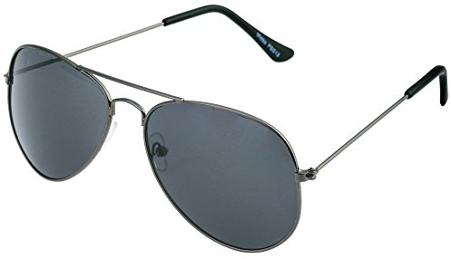 Miobo mit Edelstahl Metall Gestell Sonnenbrille Schwarz Schwarz