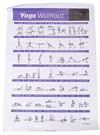 Evenden Yoga Pose Exercise Poster for Body Training Program Home Gym Fitness Training Poster