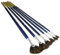Prasacco 6 Stück Fächerpinsel Set, 6 Größen Malenpinsel Professionelle Künstlerpinsel Borstenpinsel mit Dunkelblauer Holzgriff für Acrylmalerei Aquarellmalerei Ölmalerei Gouachemalerei(2/4/6/8/10/12#)