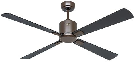 CasaFan ECO NEO III 132 WiFi Deckenventilator - Energiesparender & leiser Ventilator mit hochwertigen Holzflügeln | 6 Geschwindigkeiten inkl Fernbedienung | für Räume bis 25 qm & Schrägen bis 23°