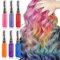 Temporäre Haarfarbe Haarkreide Für Mädchen Und Kinder, Ungiftig Waschbar Haarfarbe Bunten Haarkamm, Party Geburtstag Cosplay Haar Look (6 Farben)