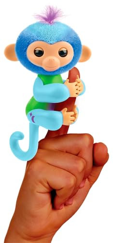FINGERLINGS Magic Moods MICA – zum Befestigen von Mica an deinem Finger – sein Herz leuchtet je nach Stimmung – Elektronisches Plüschtier für Kinder ab 5 Jahren – Affe interaktive 70 Geräusche und