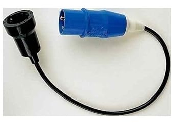 Rallonge 60 cm 16A mâle P17 Prise Femelle 2P + T française pour Camping-Car et Caravane