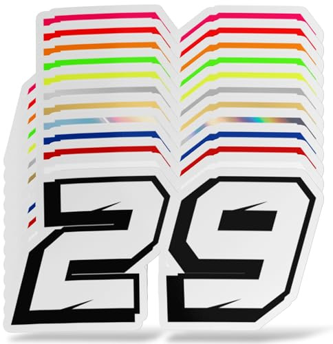 ERREINGE Adesivo NUMERO RACING PERSONALIZZABILE | Sticker prespaziato | compatibile per parabrezza, cofano auto, lunotto, carena moto, bici, casco, tuning, pista (55 cm)