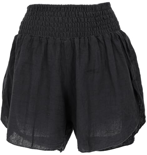 GURU SHOP Yoga Shorts Boho chic, Damen, luftige Kurze Hose, Baumwolle