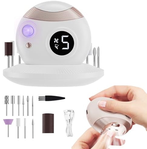 OBEST Ciseaux à ongles électriques multifonctions 3 en 1 rechargeables et portables avec accessoires ciseaux à ongles pour enfants, adultes, personnes âgées