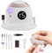OBEST Ciseaux à ongles électriques 3 en 1 - Rechargeable - Portable - Clip/taille/séchoir tout-en-un avec accessoires de ciseaux à ongles - Convient pour les enfants, les adultes, les personnes âgées