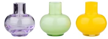 Marimekko [W0526] Mini vase Set of 3, Pale Green, Lemon, Amethyst