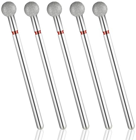 5 brocas para cutícula para uñas, brocas de cutícula para uñas, brocas de manicura rusa, brocas de manicura rusa, brocas de bola Efile para uñas de gel acrílico, herramientas de eliminación de forma