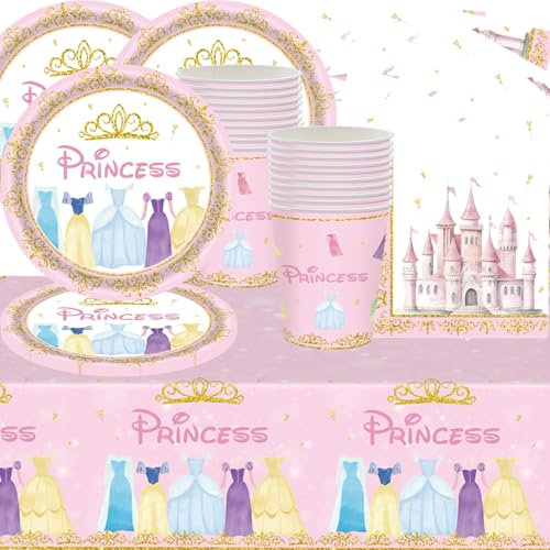 Set di 61 stoviglie per feste di compleanno per bambini, set di stoviglie per feste di compleanno per 20 persone