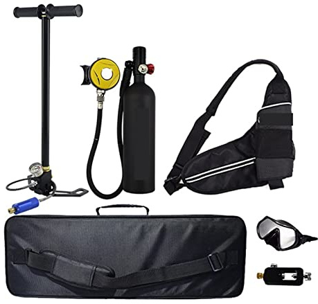 Mini Scuba Tank Diving Oxygen Bottle Water Portable Diving Respirator Diving Spare Rescue Gas Cylinder(Nero)