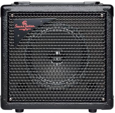 Soundsation Red Spark 15, Amplificatore per Basso 15W, Mini Combo con Controlli EQ, Aux In e Uscita Cuffie