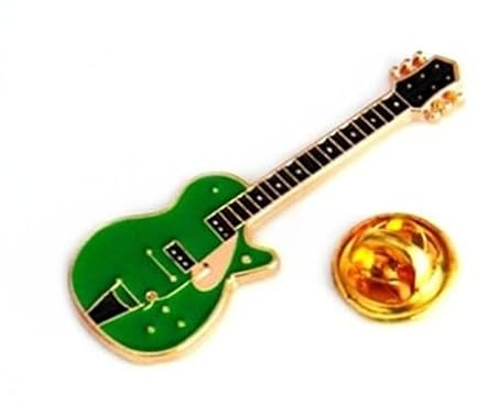 E-Gitarre Pin in Grün - Anstecker aus Metall, 4,5cm