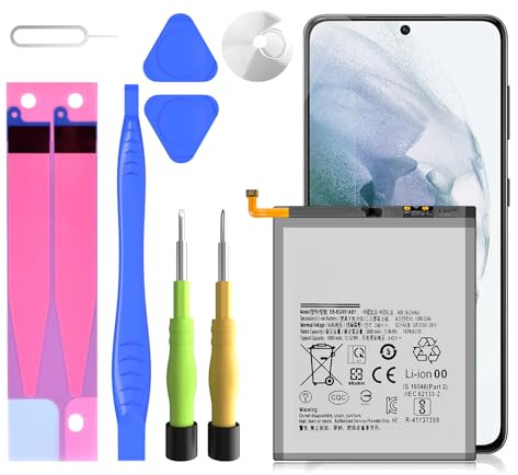 Ersatzakku für Galaxy S21, 4000 mAh Hochleistungsakku passend für Galaxy S21 Modell EB-BG991ABY SM-G991U SM-G991F mit Reparatur-Werkzeugsatz(Nicht für S21fe,S21-Plus und S21-Ultra)
