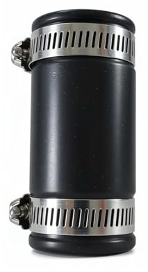 Flexible PVC Pipe Coupling, 1.25 Rubber Straight-Tube Flexible Connector, with 2Pcs Stainless Steel Clamps, for Pipe Size 32-35mm