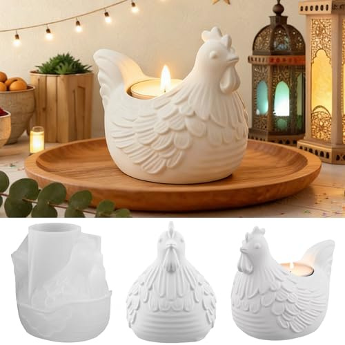 Silikonform Kerzenhalter Ostern,Silikonformen Gießformen Ostern Huhn,Silikonform Ostern Huhn,Silikon Gießform Huhn,Silikonformen Ostern Gießformen,für DIY Handgefertigten Dekoration