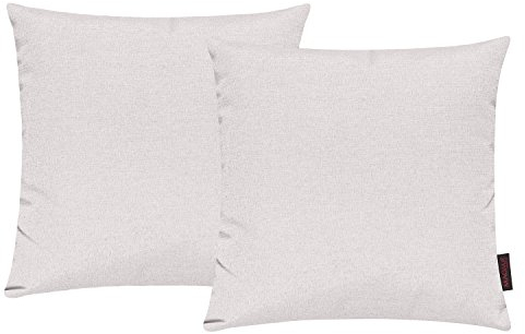 Fino Kissenhülle ca. 40 x 40 cm hochwertig & knitterarm Farbe 81 Elfenbein (2er Set)