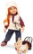 Götz 2359005 Hannah und Ihr Hund - and her Dog - 50 cm große Stehpuppe, rote Haare und olivefarbene Augen - 11-teiliges Set, Mehrfarbig