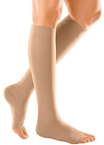 medi Duomed Soft (BS CCL 1) Compression Stockings Below Knee Open Toe Beige Small