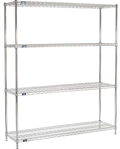 Chromdraht-Regal, 152,4 cm B x 45,7 cm T x 188,9 cm H