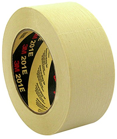 3M 2012450 Ruban Adhésif de Masquage Papier Crêpé 201E 24 mm x 50 m Beige Lot de 9