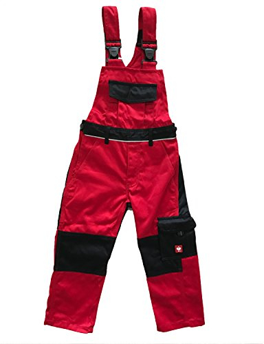 Engelbert Strauss Kinder Latzhose e.s. image, Farbe:rot/schwarz, GröÃŸe:158/164