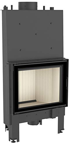 Eck-Lüftungsgitter Luft rechts 40x60x9 schwarz Slim