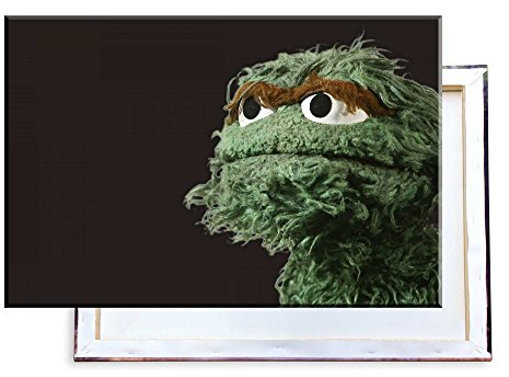 Unified Distribution Oscar aus der Mülltonne Sesamstraße - 120x80 cm - Bilder & Kunstdrucke fertig auf Leinwand aufgespannt und in erstklassiger Druckqualität