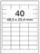 Laserdrucker Etiketten auf A4 Bogen, weiß - 48,5 x 25,4 mm - 4.000 Papier Aufkleber auf 100 Blatt, ablösbare Universal Klebe-Etiketten, matt