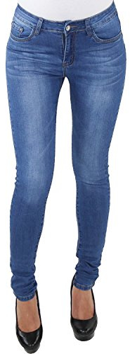 Sotala Damen Jeans Hose Röhrenjeans Skinny Stretchhose Vintage Damenhose Hochschnitt Hochbund hoher Schnitt High Waist Blau