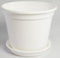 Geli Pot de Fleurs Standard avec Soucoupe Tailles et Couleurs 24 cm weiß