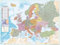 Close Up XXL Europakarte 2021 Poster mit Flaggen & zahlreichen Infos - Premium Weltkarte Plakat - 135 x 100 cm + Ãœ-Poster