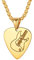 Suplight Gitarre Plektrum Kette 18k vergoldet Plektron Anhänger Halskette Gitarre Muster Hip Hop Musiker Rocker Modeschmuck Accessoire tolles Geschenk für Weihnachten Geburtstag