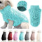Rollkragen-Strickpullover für Haustiere, Winterwärmer, Dicker Pullover, Strickwaren, Häkelmantel, Kleidung für kleine, mittelgroße und große Hunde, Welpen, Katzen (M, blau)
