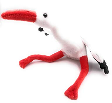 Onwomania Plüschtier Kuscheltier Stoff Tier Storch Vogel groß 31 cm